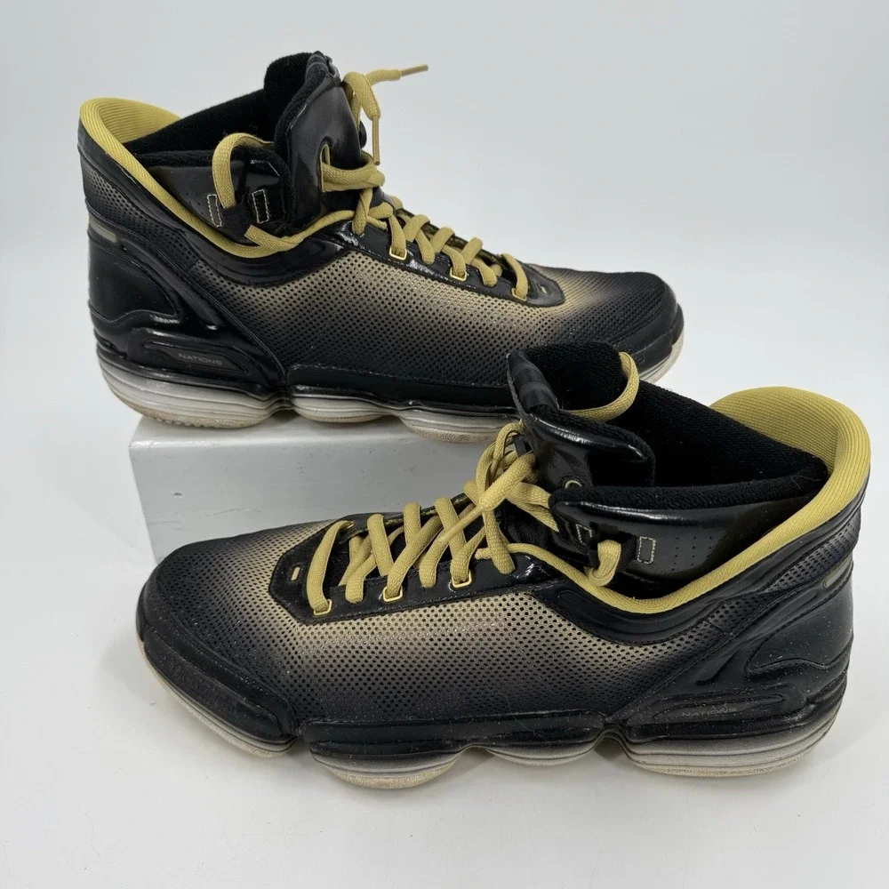 MEN'S ADIDAS SM TS‎ HEAT CHECK NA US SIZE 14 BLACK GOLD G22681